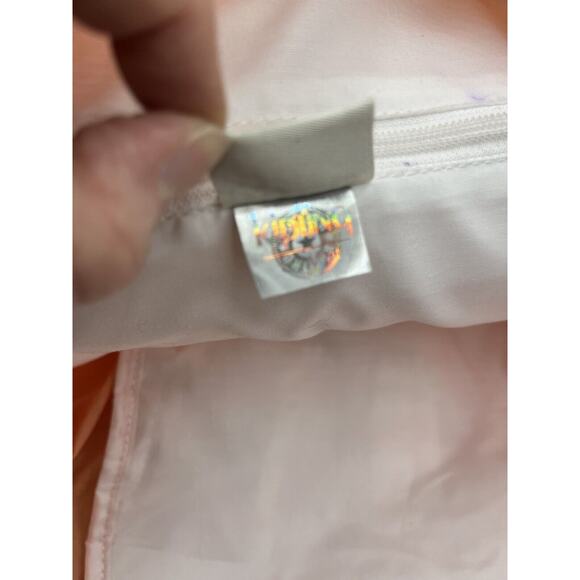 Kipling Nylon Seoul Challenger Peachy Coral BP4227 Monkey Fob Medium Backpack - Picture 3 of 16